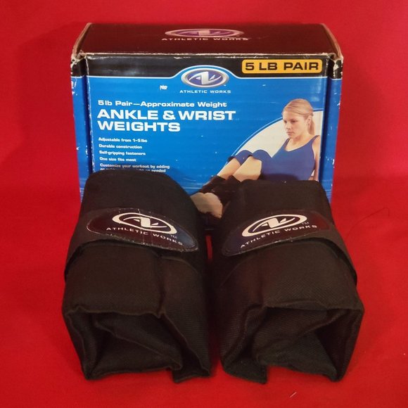 Athletic Works Ankle & Wrist Weights 5 LB Pair Set in Original Box - Picture 4 of 9